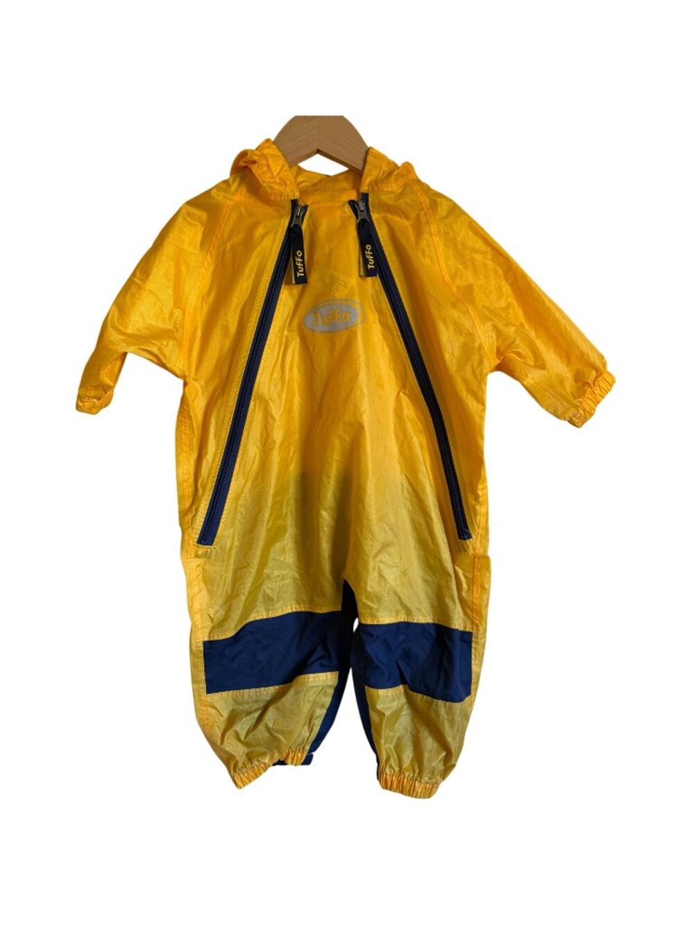 Tuffo Yellow Rainsuit Playsuit 12MO Hooded - Picture 1 of 6